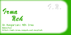 irma meh business card